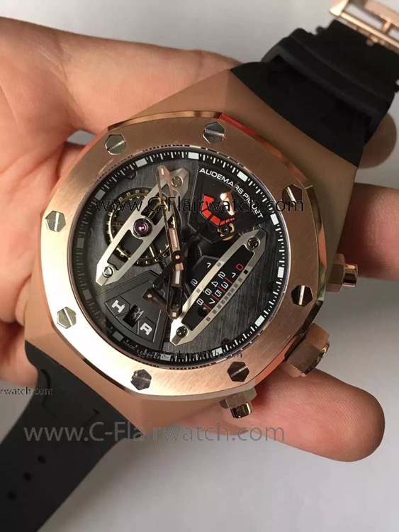 Audemars Piguet Carbon Concept Chrono VK Copy Watch Rose Gold
